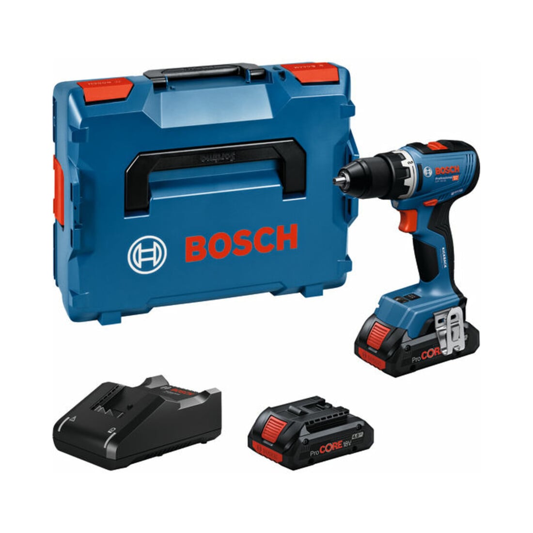 Bosch Akku-Bohrschrauber GSR 18V-65 mit 2 x Akku ProCORE18V 4.0Ah