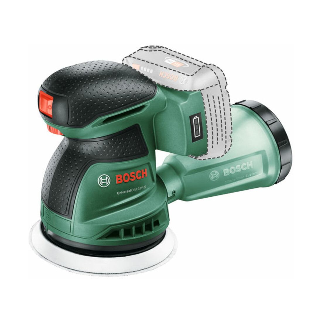 Bosch Akku-Exzenterschleifer UniversalOrbit 18V-20