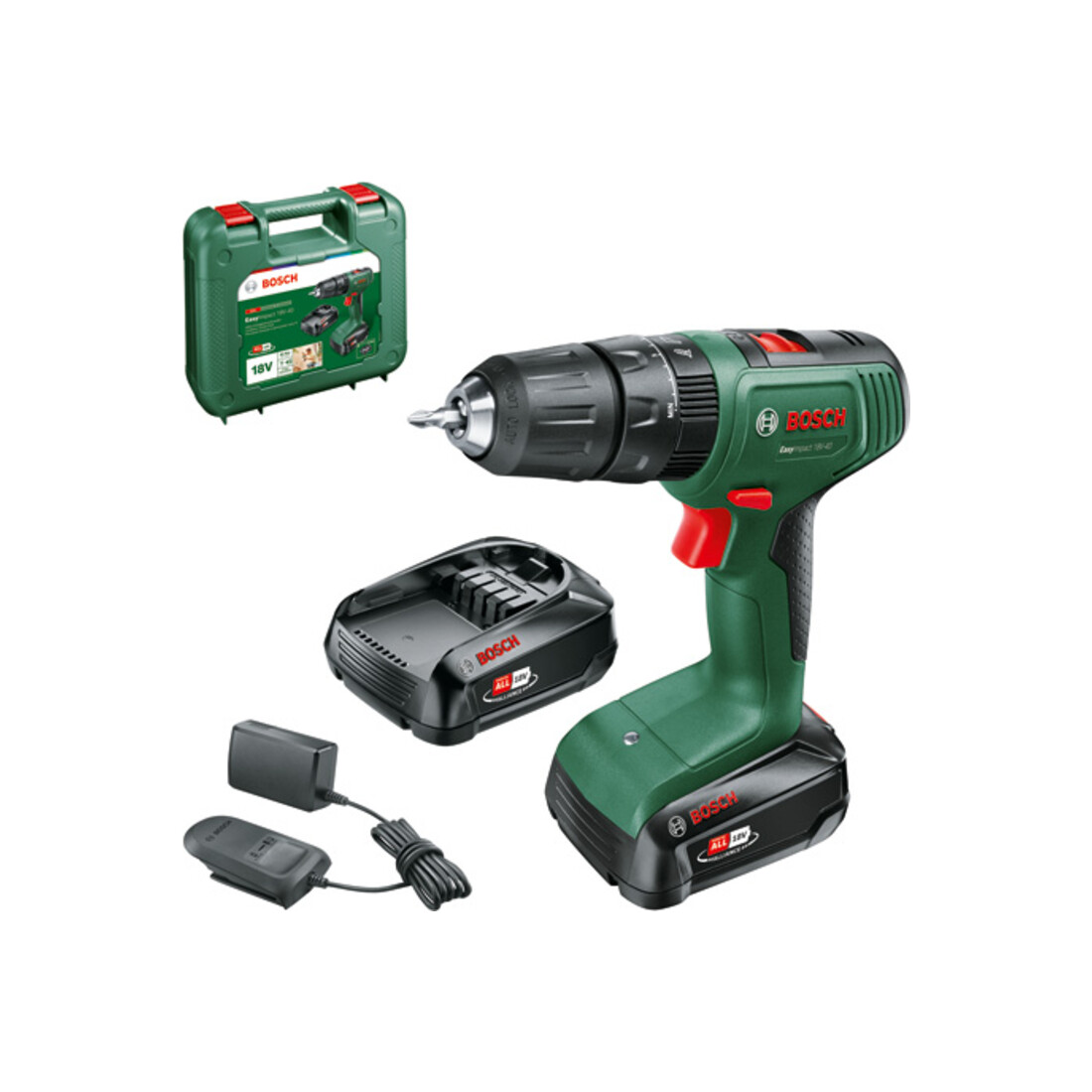 Bosch Akku-Schlagbohrmaschine EasyImpact 18V-40: 2x Akkupack PBA 18V 1.5Ah W-A – Bild 4