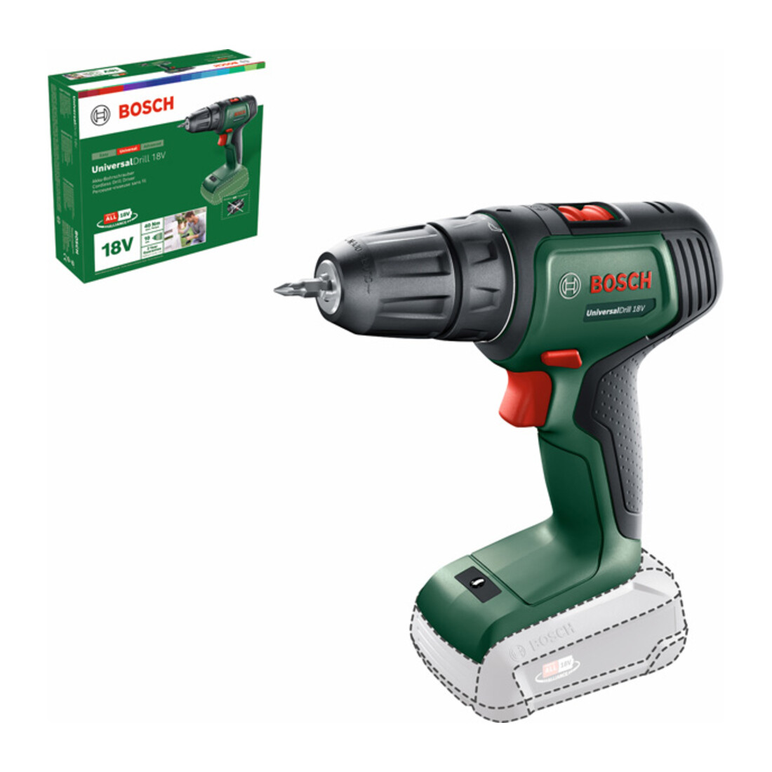 Bosch Akku-Zweigang-Bohrschrauber UniversalDrill 18V