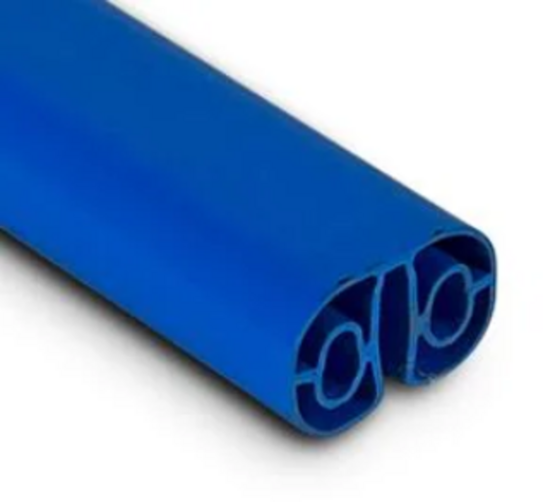 Stahlwandpool-Handlauf-Set Standard Oval - Blau