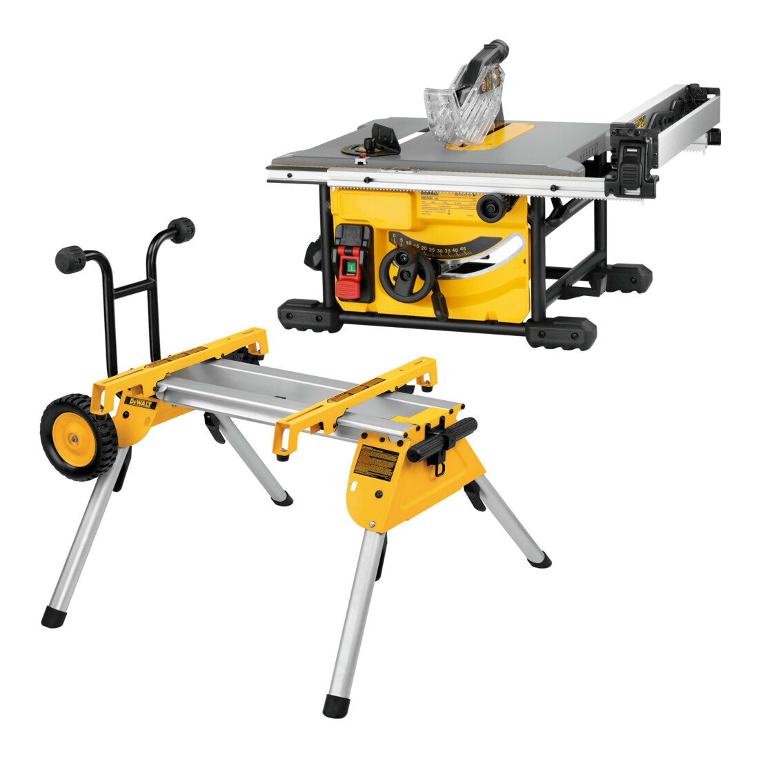 DEWALT Tischkreissäge 210 mm m. Untergestell