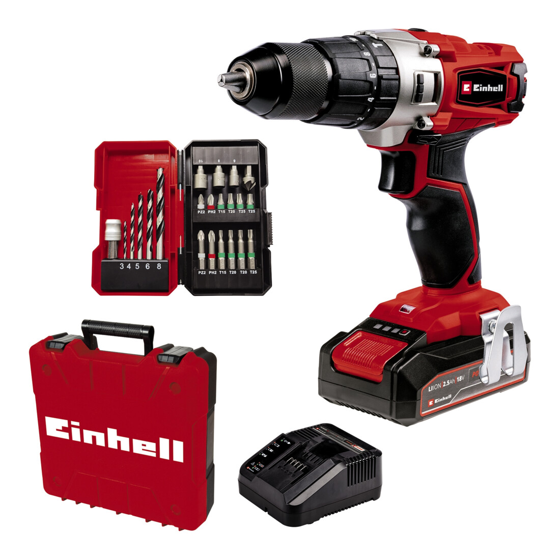 Einhell Akku-Schlagbohrschrauber TE-CD 18/2 Li-i +22 (1x2