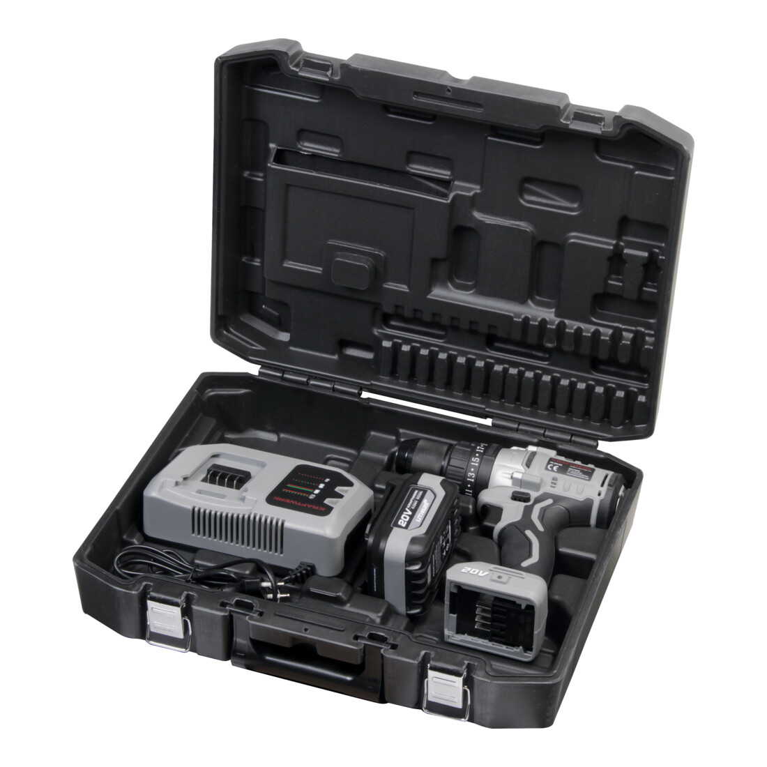 Kraftwerk Akku-Schlagbohrmaschine 20V 4Ah 100Nm inkl. 1 Akkus