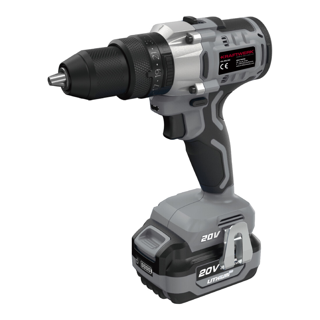 Kraftwerk Akku-Schlagbohrmaschine 20V 4Ah 100Nm inkl. 1 Akkus – Bild 2