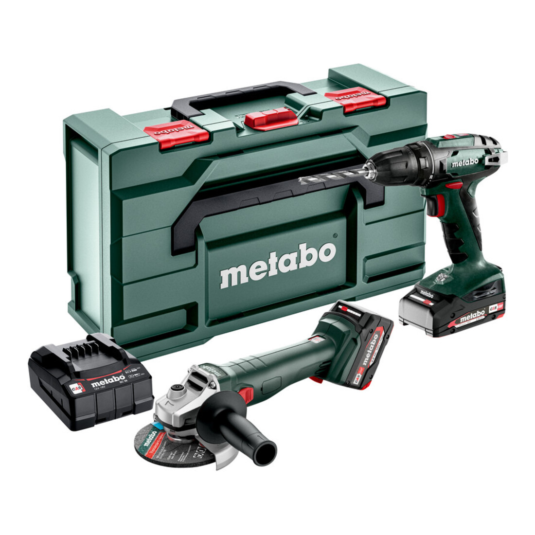 Metabo Akku Combo Set 2.4.3 18 V BS 18 + W 18 L 9-125; metaBOX 165 L