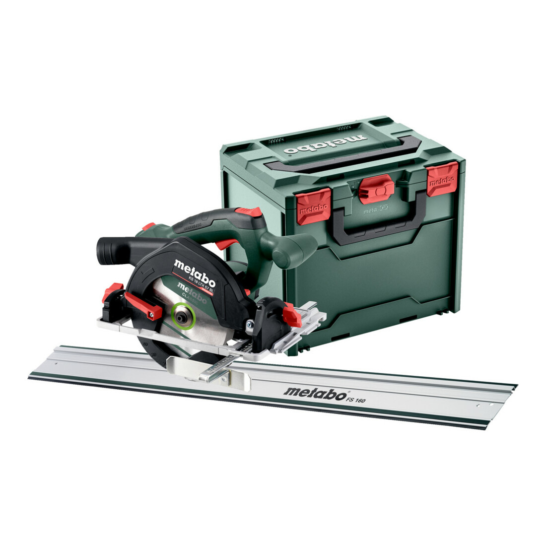 Metabo Akku-Handkreissäge KS 18 LTX 57 BL (691222000) mit Führungsschiene FS 160