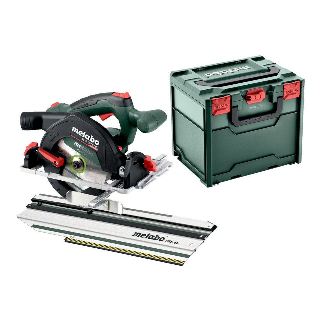 Metabo Akku-Handkreissäge KS 18 LTX 57 BL (691223000) mit Kappschiene KFS 44