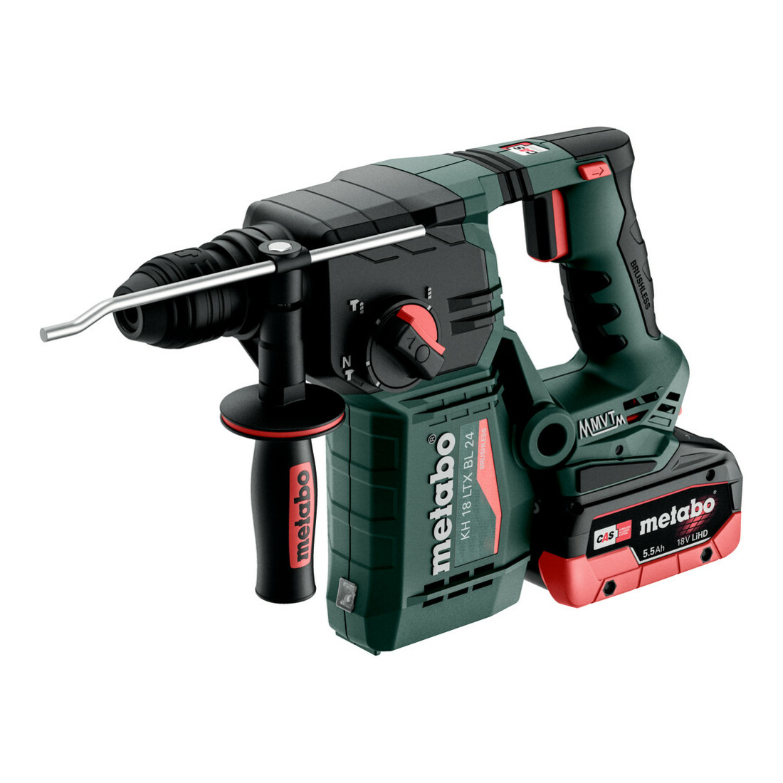 Metabo Akku-Kombihammer KH 18 LTX BL 24 metaBOX 165 L; 18V 2x5.5Ah LiHD + ASC 145