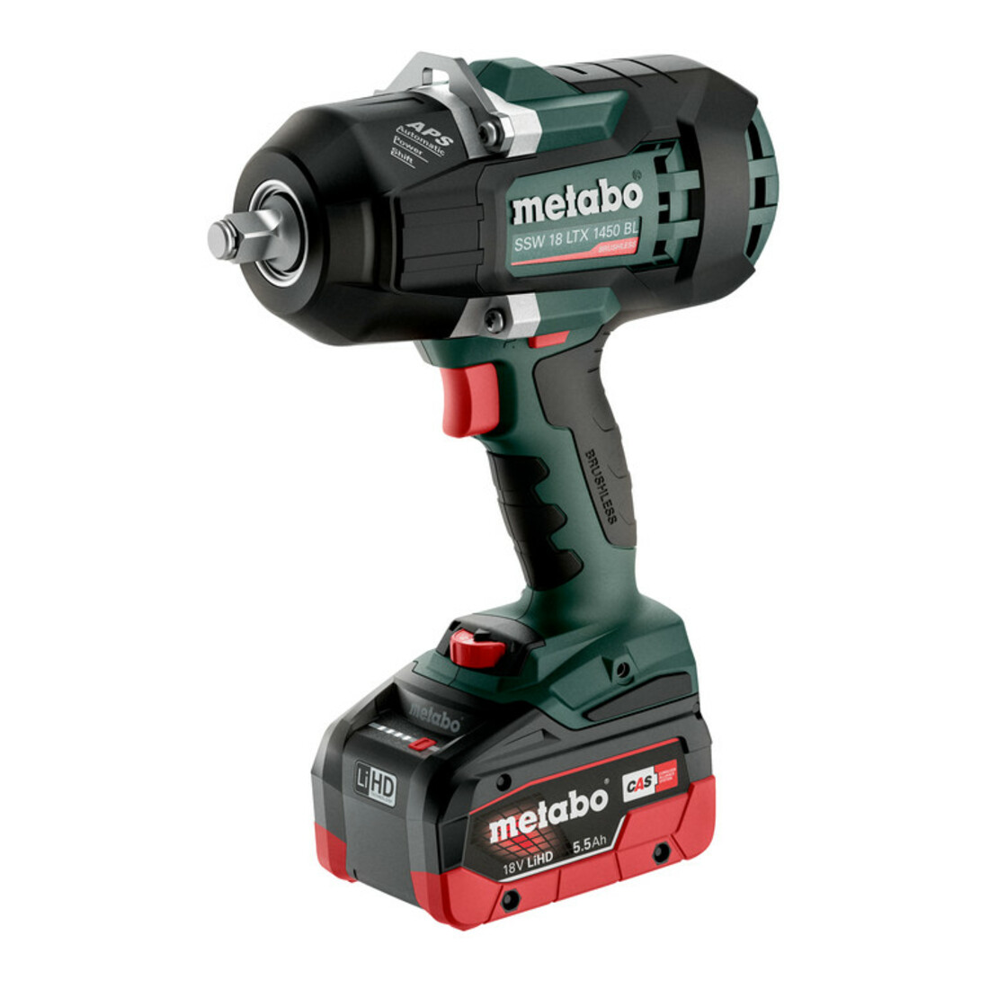 Metabo Akku-Schlagschrauber SSW 18 LTX 1450 BL metaBOX 145 L; 18V 2x5.5Ah LiHD + ASC 145