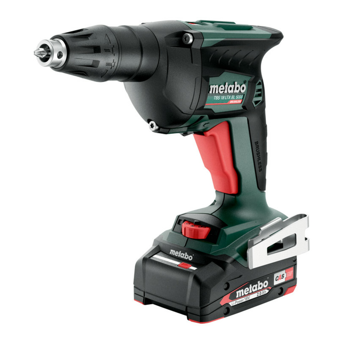 Metabo Akku-Trockenbauschrauber TBS 18 LTX BL 5000 metaBOX 145 L; 18V 2x2Ah Li-Power + SC 30