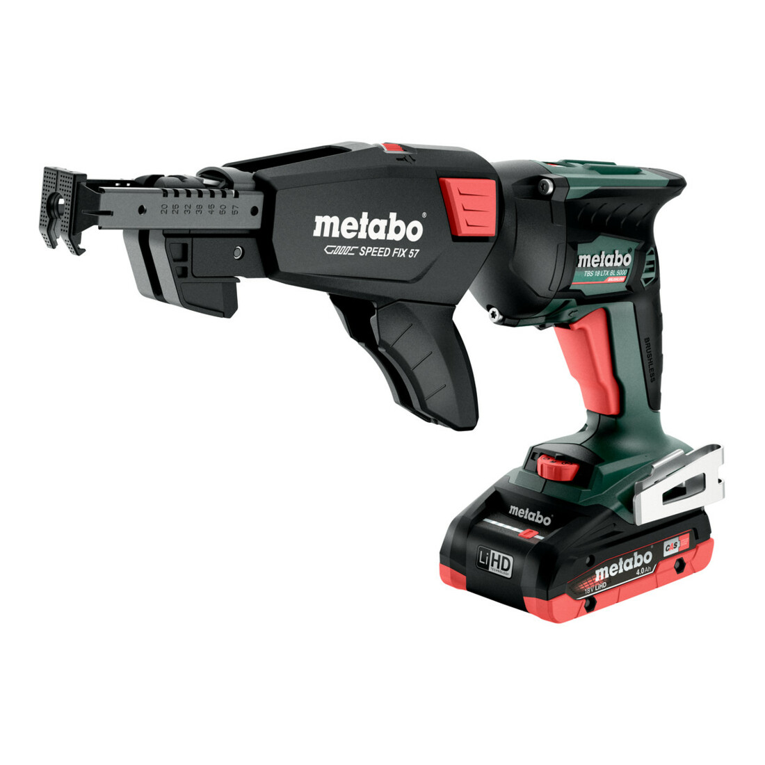 Metabo Akku-Trockenbauschrauber TBS 18 LTX BL 5000 metaBOX 145 L; 18V 2x4Ah LiHD + ASC 55