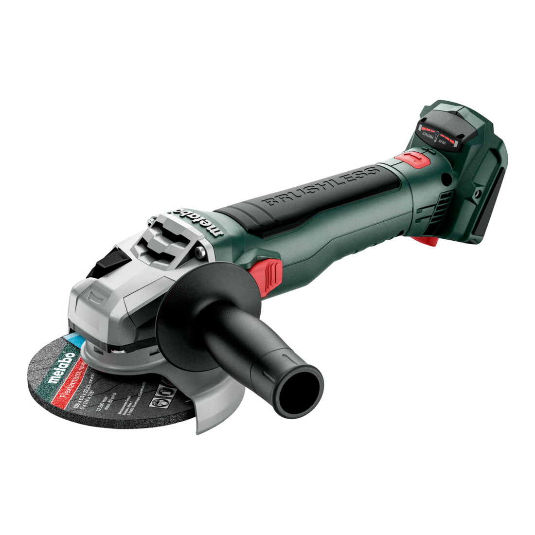 Metabo Akku-Winkelschleifer W 18 LT BL 11-125 mit drehbarem Akkupack; Karton